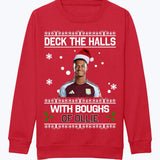 "Deck the Halls with Boughs of Ollie" Ollie Watkins Aston Villa | Kids Jumper | Children's Jumper