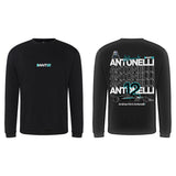 Black jumper, front and back