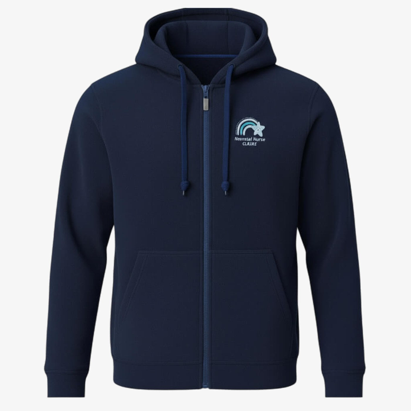 Black NHS Neonatal Nurse personalised embroidered hoodie