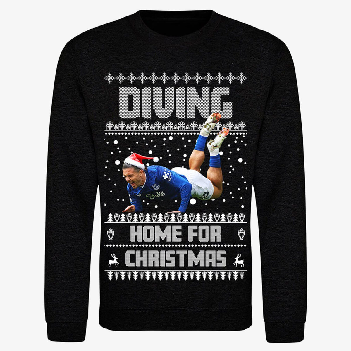 Black jumper — Jack Grealish “Diving Home for Christmas” Jumper | Funny Football Christmas Sweater | Unisex