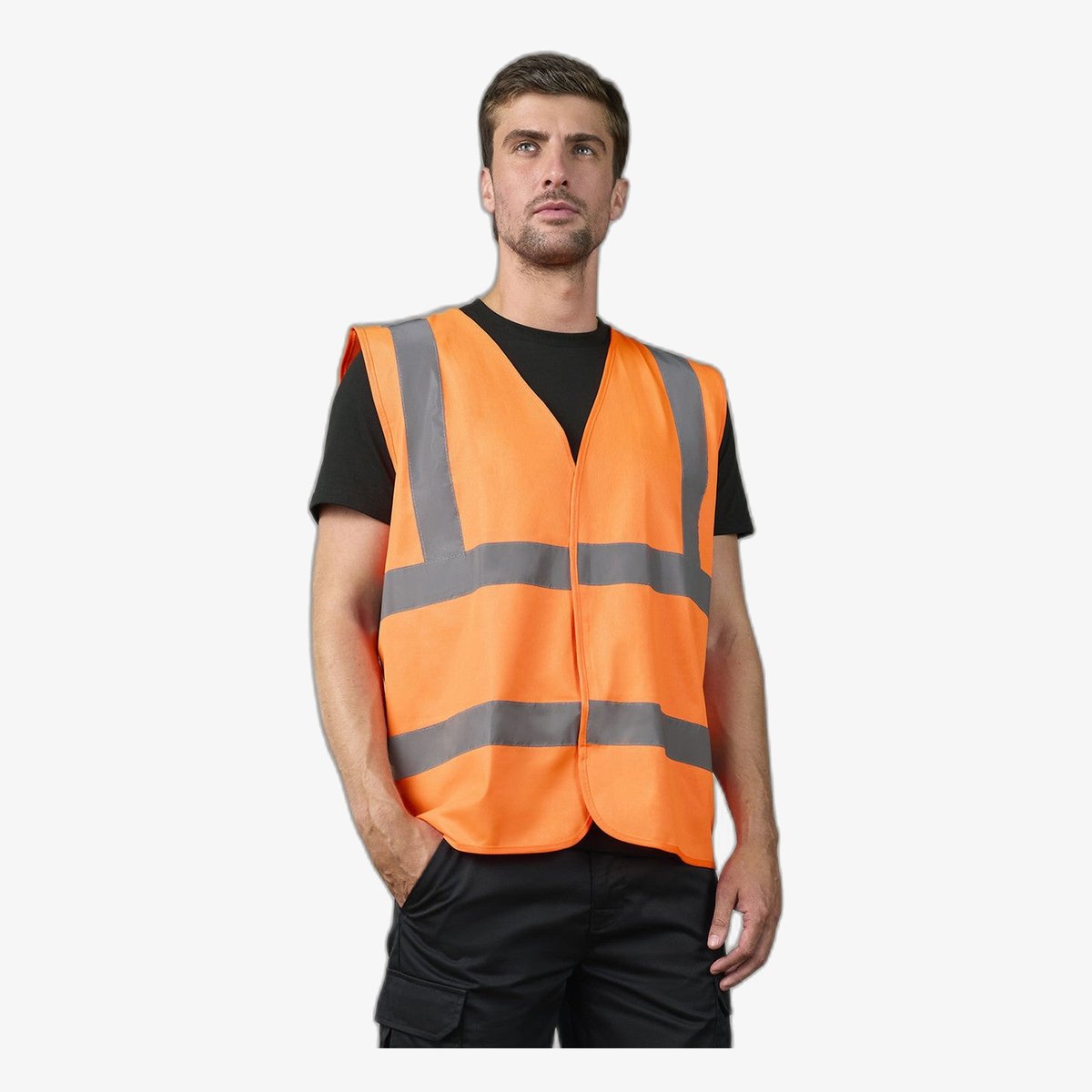Black vest — PRO RTX RX700 High Visibility Safety Waistcoat