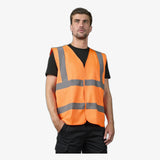 Black vest — PRO RTX RX700 High Visibility Safety Waistcoat