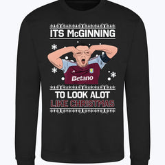 Adults "It's McGinning to Look a Lot Like Christmas" John McGinn Aston Villa Christmas Jumper