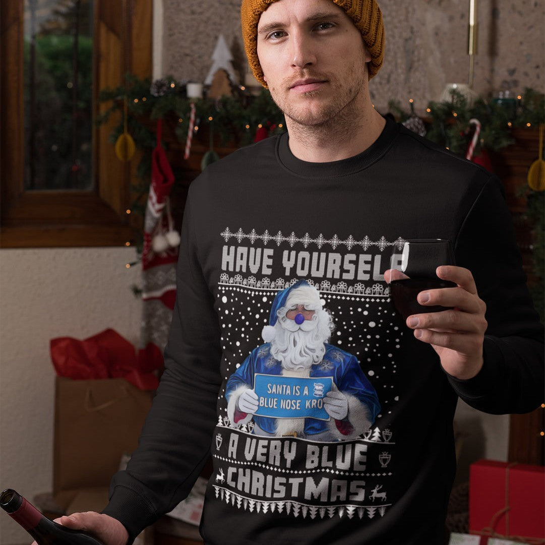 Black Birmingham City Very Blue Christmas football jumper