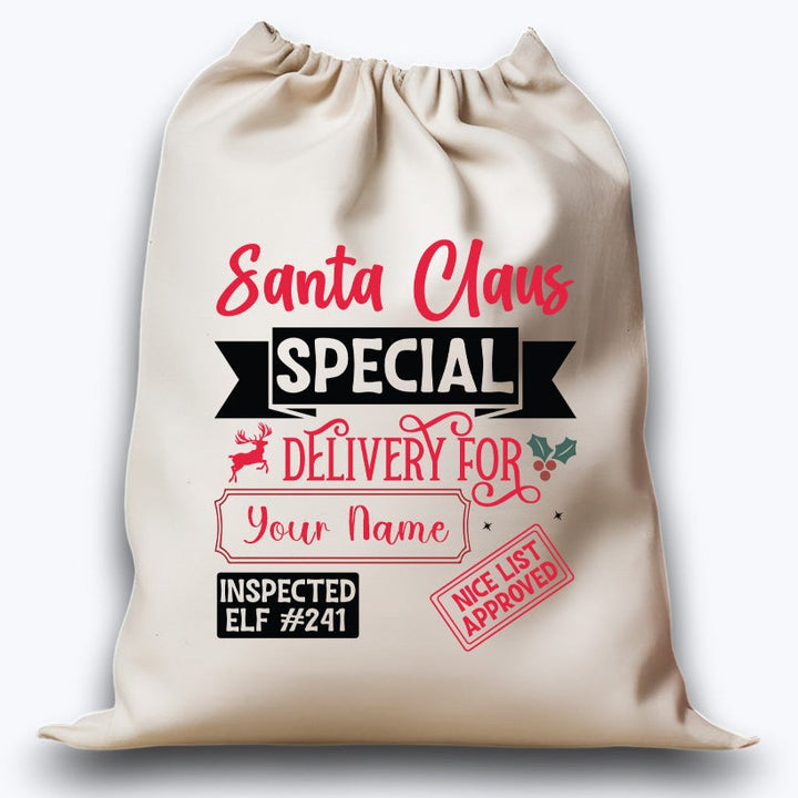 Personalised DTF Printed Christmas Sack - Christmas