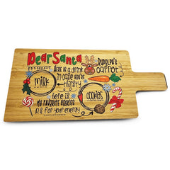 Dear Santa Treat Board – Bamboo Christmas Serving Tray