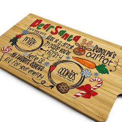 Dear Santa Treat Board – Bamboo Christmas Serving Tray