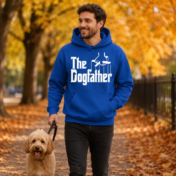 The Dogfather hoodie lifestyle mockup
