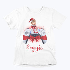 Christmas Elf on PS5 Controller – Premium Unisex Gaming T-Shirt