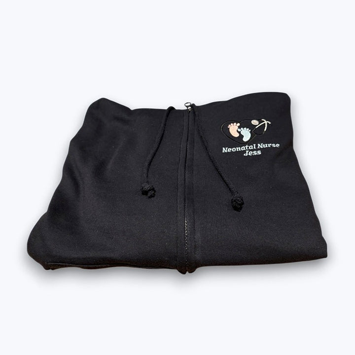 NHS Neonatal Nurse Hoody with Footprint Design