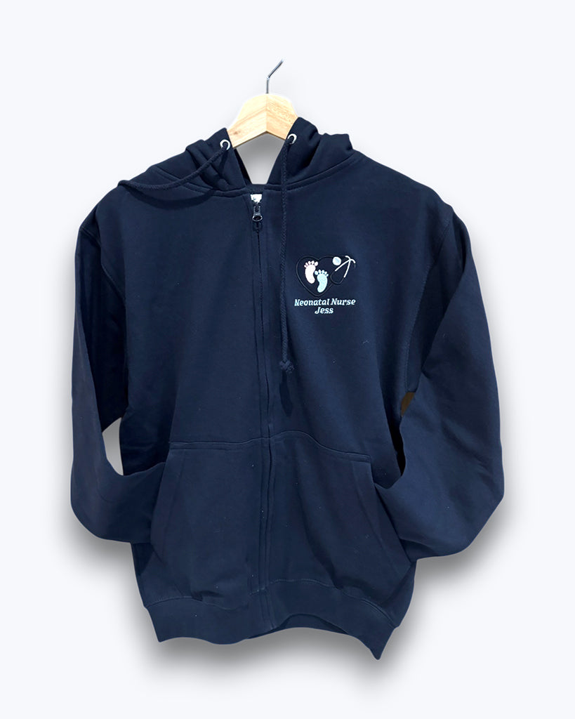 NHS Neonatal Nurse Hoody with Footprint Design - Personalised Embroidery