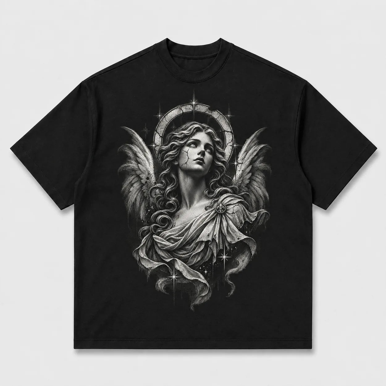 Gothic Angel graphic T-shirt - Arctic White