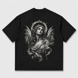 Gothic Angel graphic T-shirt - Arctic White