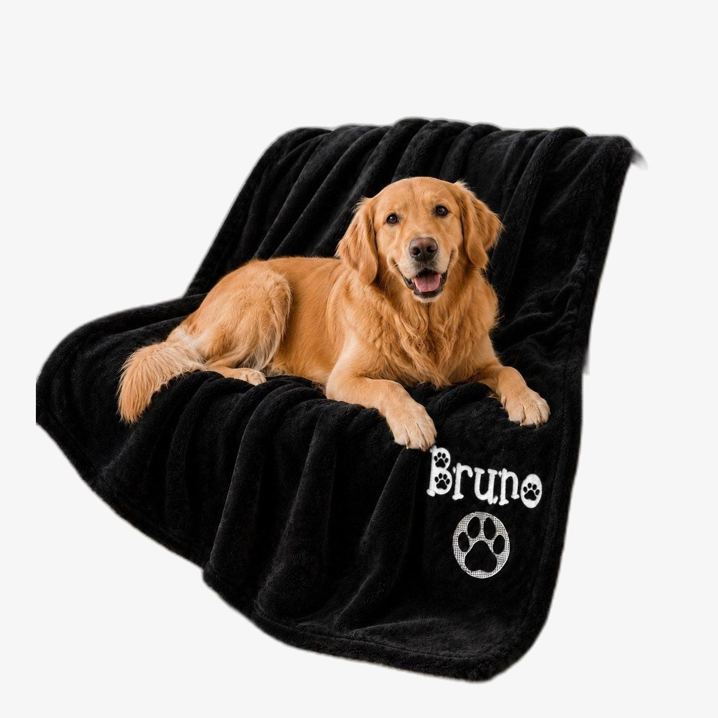 Grey tshirt — Personalised Pet Blanket | Embroidered Dog or Cat Name Blanket