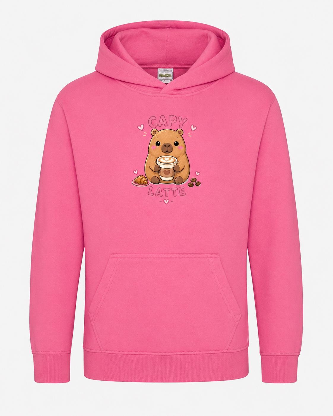 Capy Latte capybara coffee hoodie cosy lifestyle image