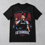 John McGinn Istanbul Final T-Shirt | Villa Football Fan Shirt | Claret Blue European Final Tee | John McGinn 7 Gift