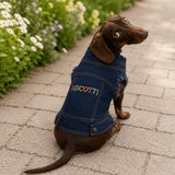 Personalised Dog Denim Jacket | Embroidered Dog Name Jacket, Custom Pet Denim Coat