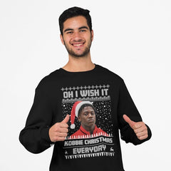 Kobbie Mainoo Christmas Jumper - "Oh I Wish It Could Kobbie Christmas Everyday" for Manchester Utd Fans - Sizes & Colors Available