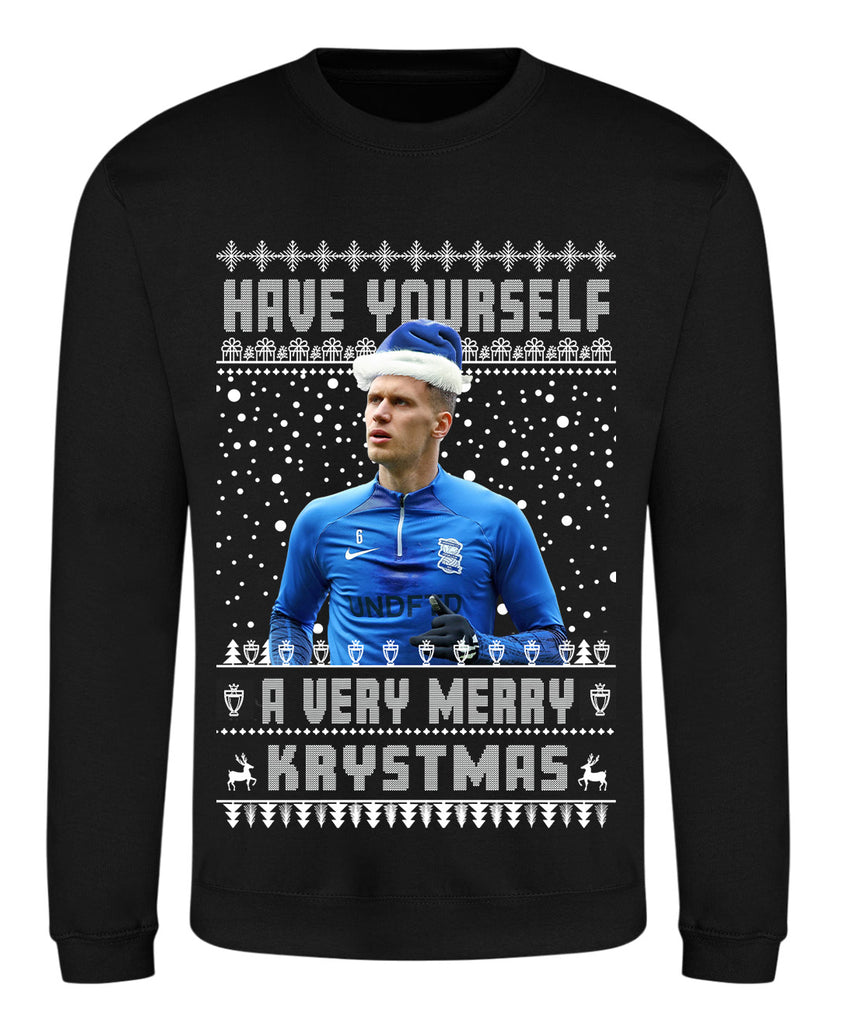 Krystian Beilik Christmas Jumper - "Have Yourself a Very Merry Krystmas" - For Birmingham City Fans