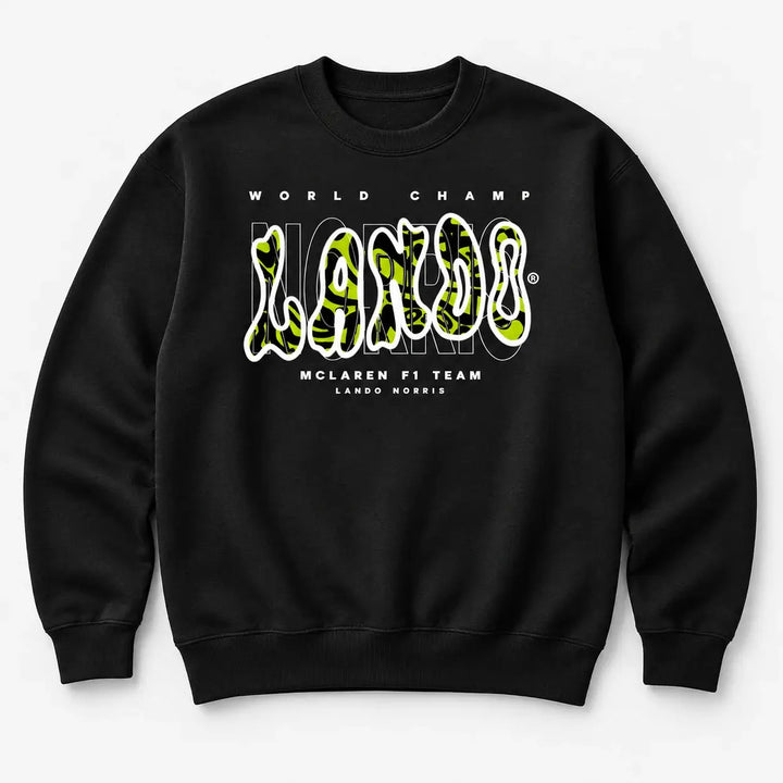 Black Lando Norris World Champ jumper front mockup