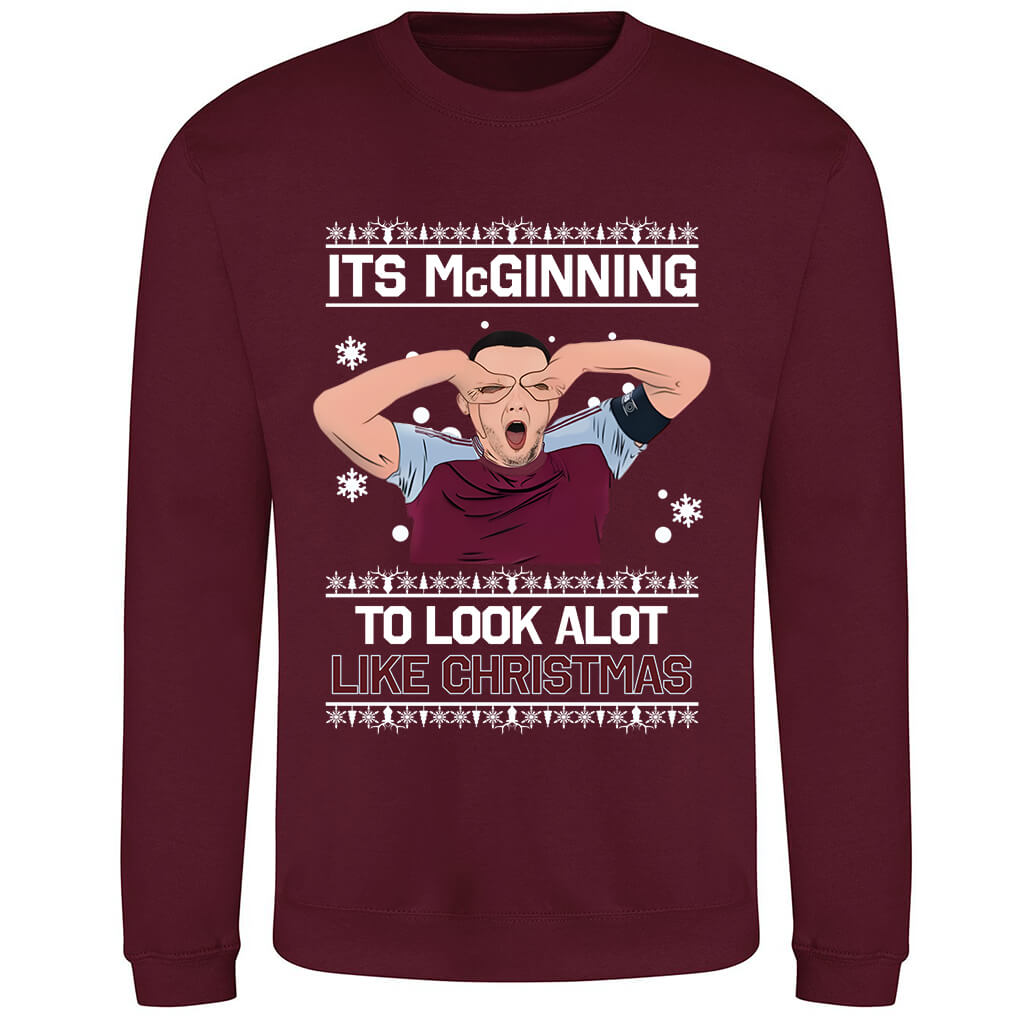 Kids John McGinn "It's McGinning to Look a Lot Like Christmas" Aston Villa Jumper