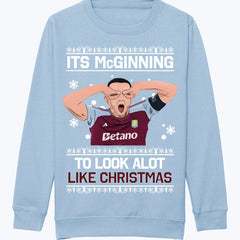Kids John McGinn "It's McGinning to Look a Lot Like Christmas" Aston Villa Jumper