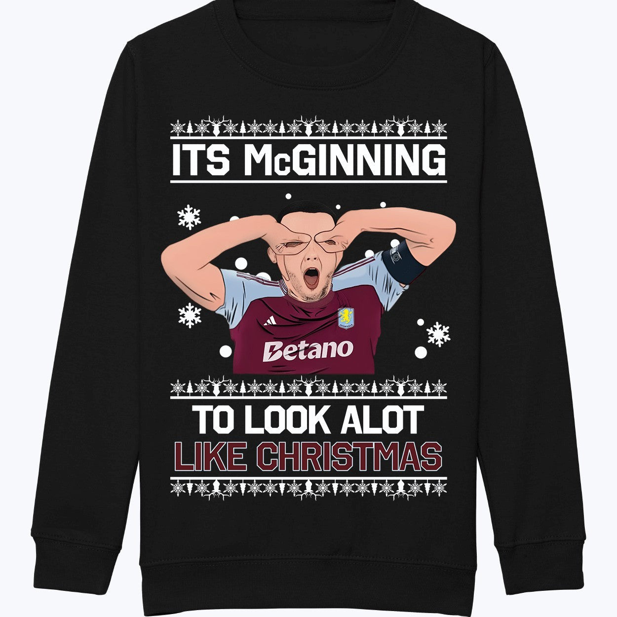 Kids John McGinn "It's McGinning to Look a Lot Like Christmas" Aston Villa Jumper