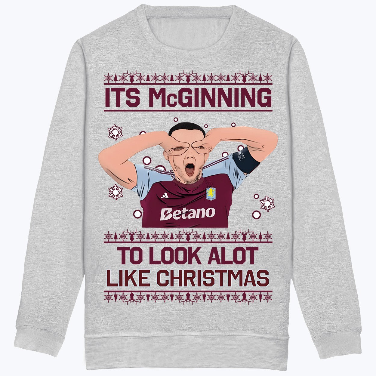 Kids John McGinn "It's McGinning to Look a Lot Like Christmas" Aston Villa Jumper