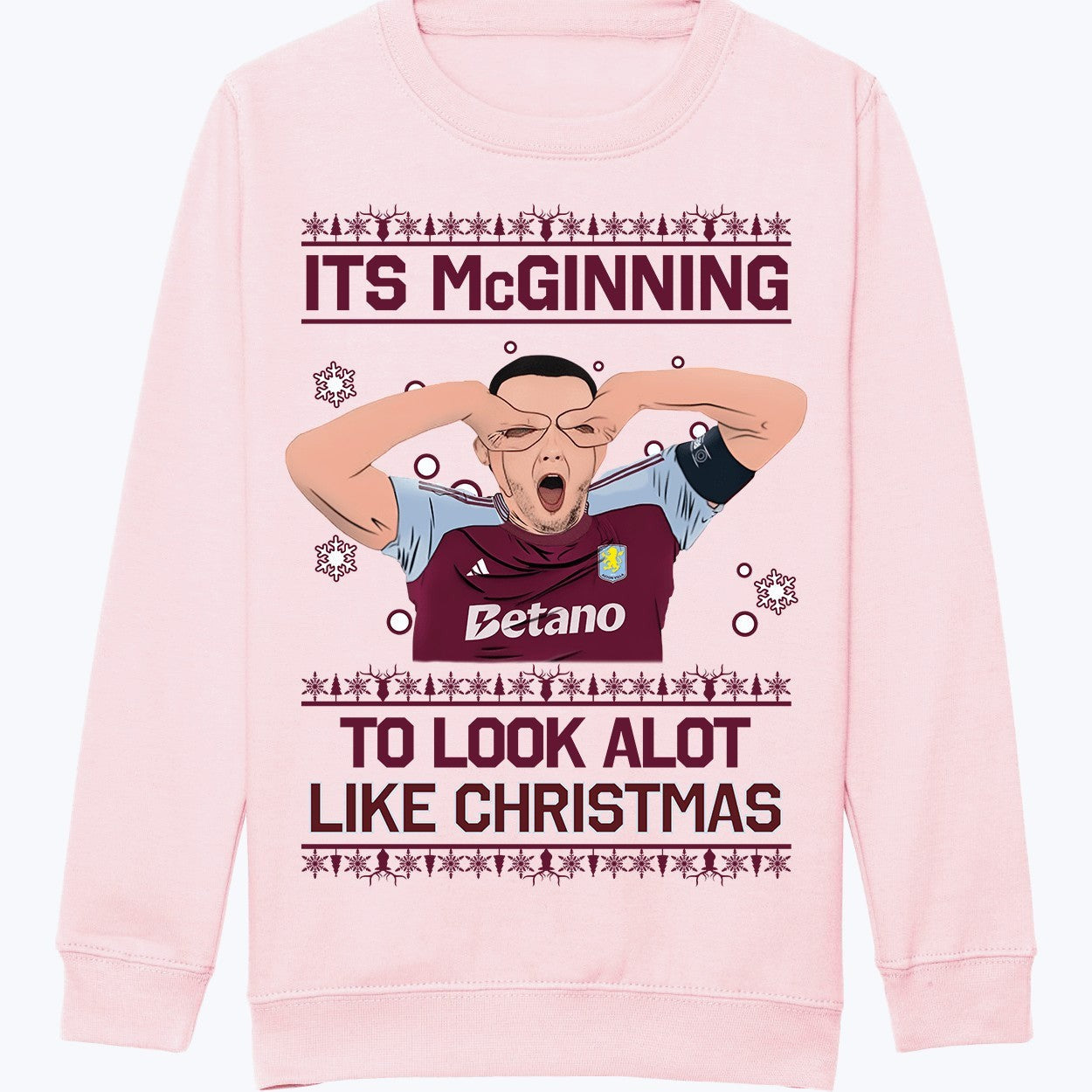 Kids John McGinn "It's McGinning to Look a Lot Like Christmas" Aston Villa Jumper