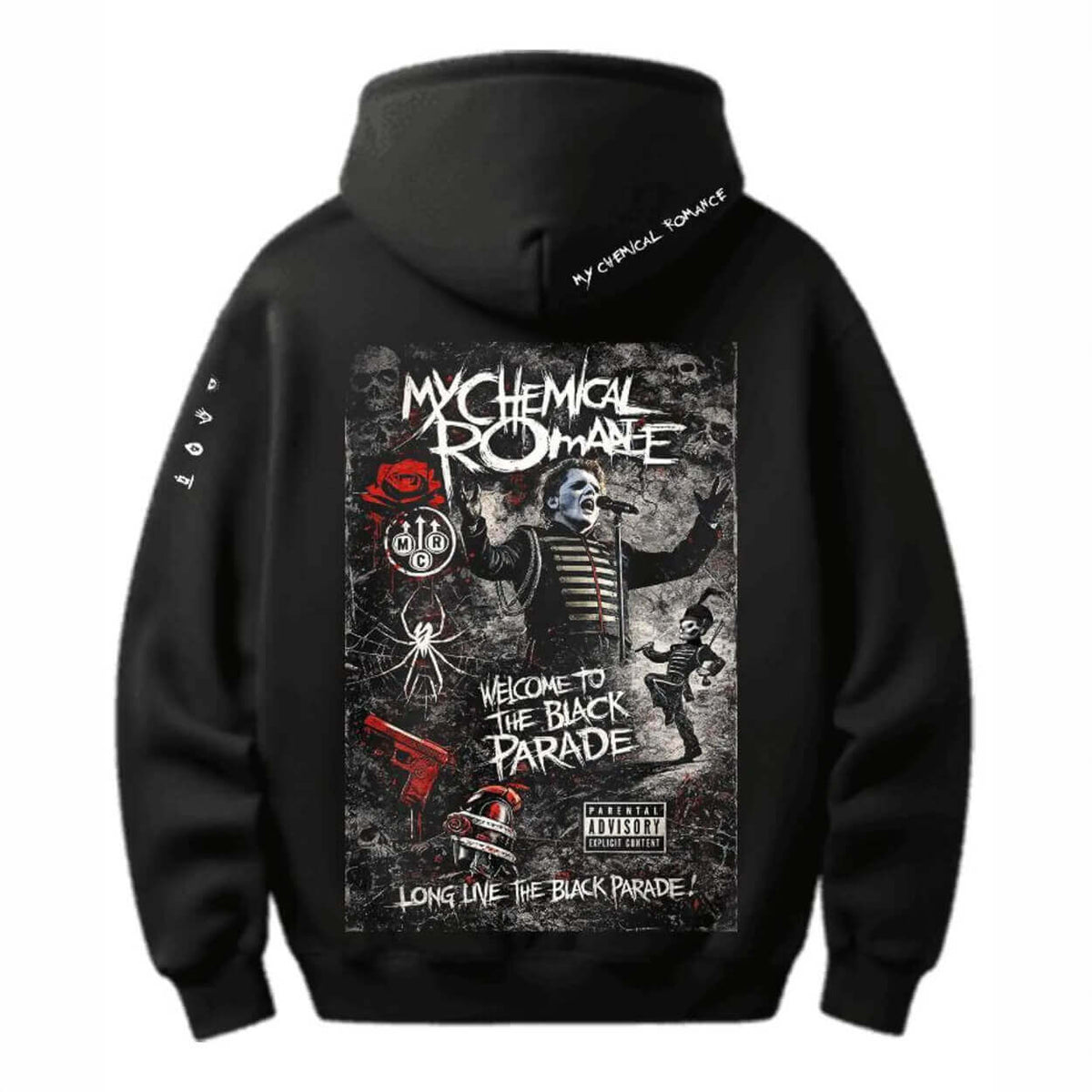 My Chemical Romance Black Parade inspired black hoodie alternate mockup