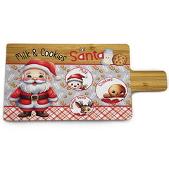 Festive Santa Treat Board – Bamboo Christmas Serving Tray