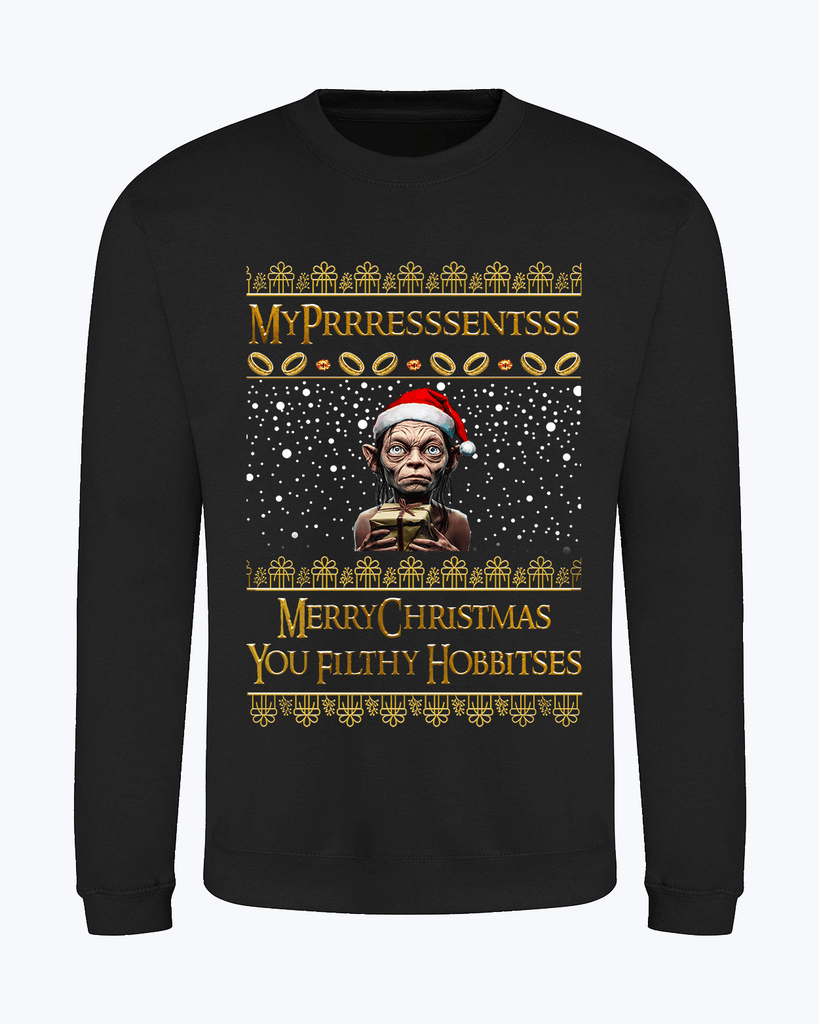 Gollum Christmas Jumper "My Presents" - Funny Lord of the Rings Festive Sweater