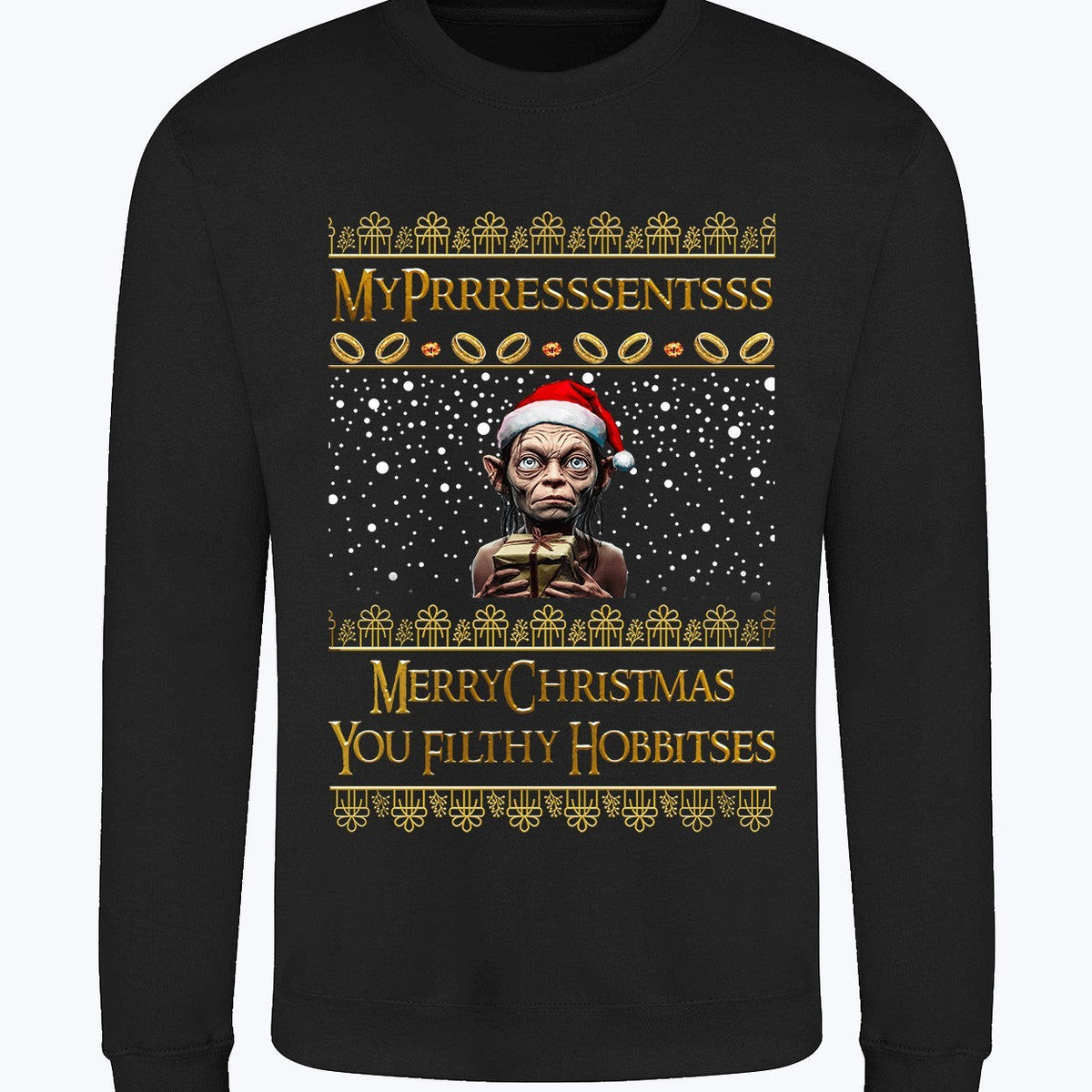 Gollum Christmas Jumper "My Presents" - Funny Lord of the Rings Festive Sweater