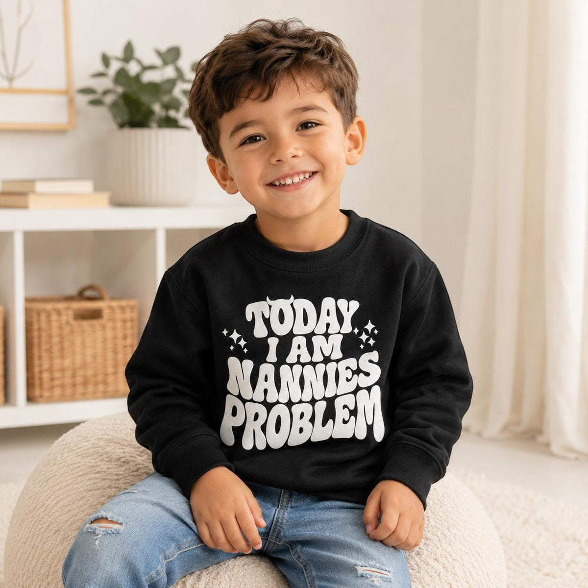Funny black sweatshirt gift for grandchildren