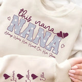 Nude This Nana Wears Her Heart on Her Sleeve personalised jumper