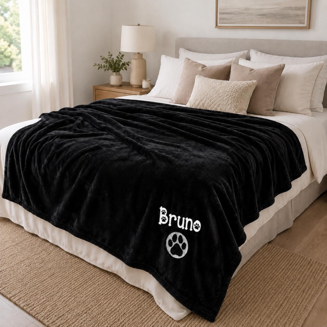 Personalised pet blanket ordering and gift information