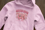 Cute capybara beauty-themed hoodie in pink