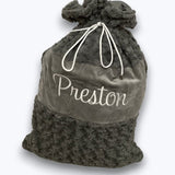 Beautiful Personalised Christmas Santa Sack in Grey