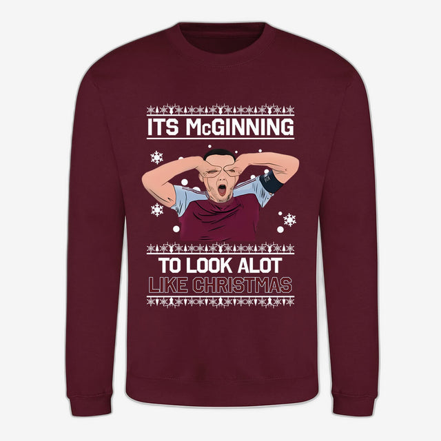 Kids John McGinn "It's McGinning to Look a Lot Like Christmas" Aston Villa Jumper