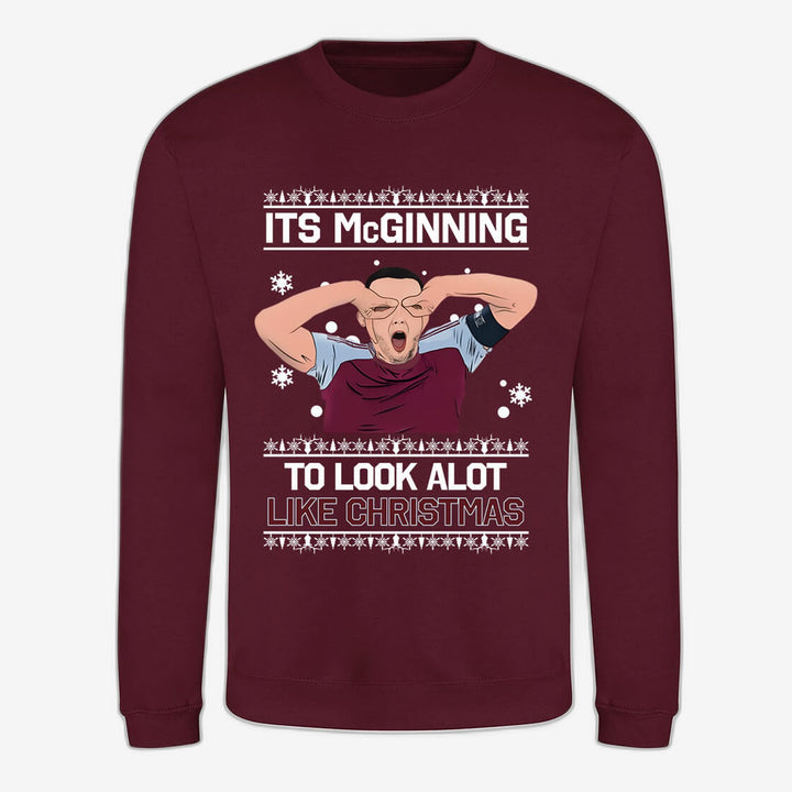 Kids John McGinn "It's McGinning to Look a Lot Like Christmas" Aston Villa Jumper