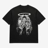 Money Halo Graphic T-Shirt | Gothic Streetwear Black Tee