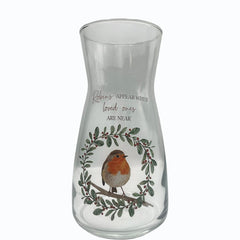 Robins Appear When Loved Ones Are Near - UV DTF Printed Vase