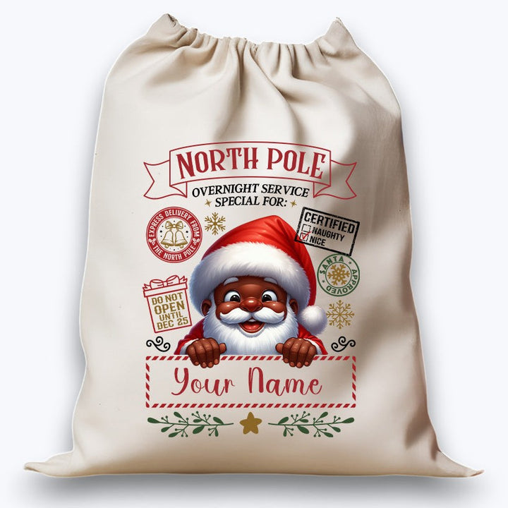 Personalised DTF Printed Christmas Sack - Santa Design #2