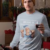 Sky Blue jumper — Erling Haaland Christmas Jumper - "Walking in a Winter WONDHAALAND" - For Manchester City Fans