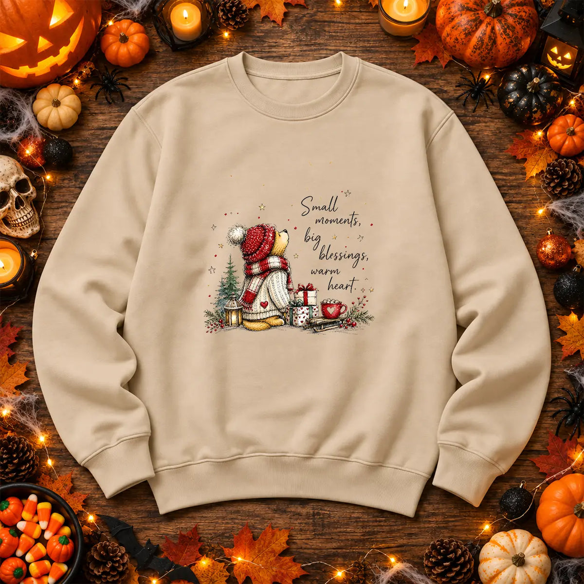 Natural Stone Small Moments Big Blessings cosy Christmas jumper