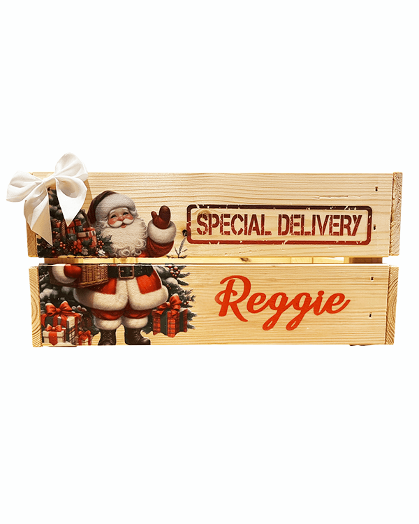 Personalized Wooden Santa Christmas Eve Box – Special Delivery