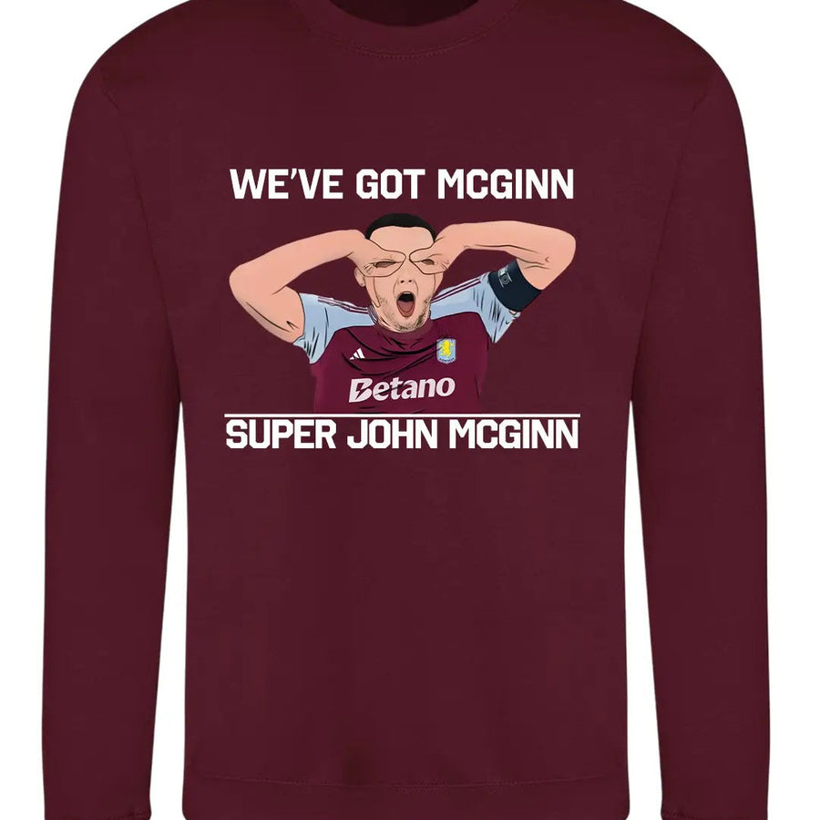 Burgundy John McGinn Aston Villa-inspired jumper