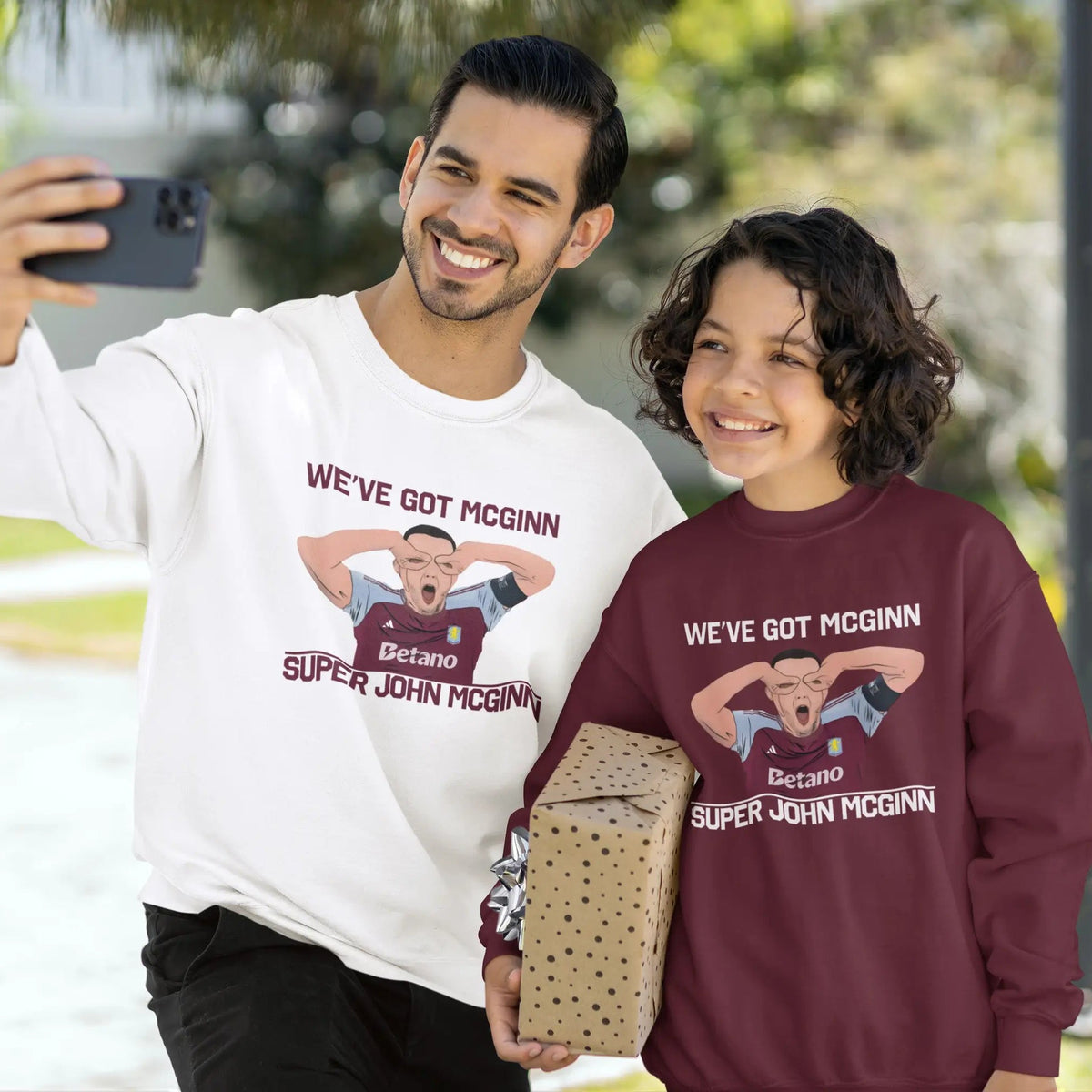 John McGinn Aston Villa-inspired jumpers in two colours