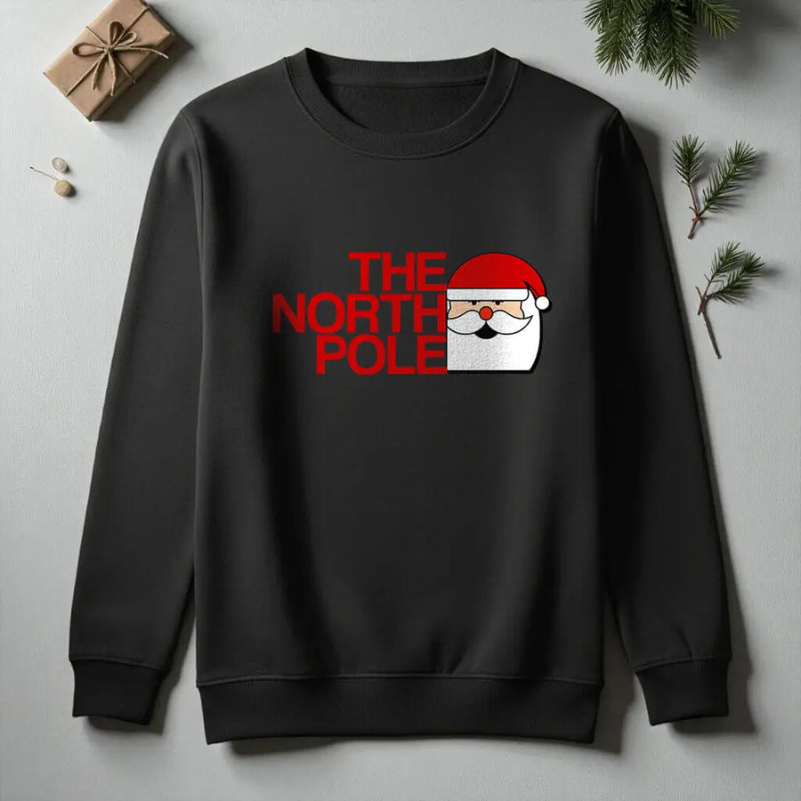 The North Pole Christmas jumper festive parody graphic design