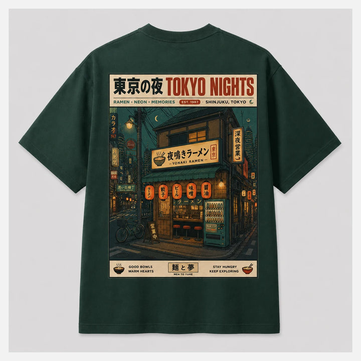 Tokyo Nights Japanese Ramen Graphic T-Shirt